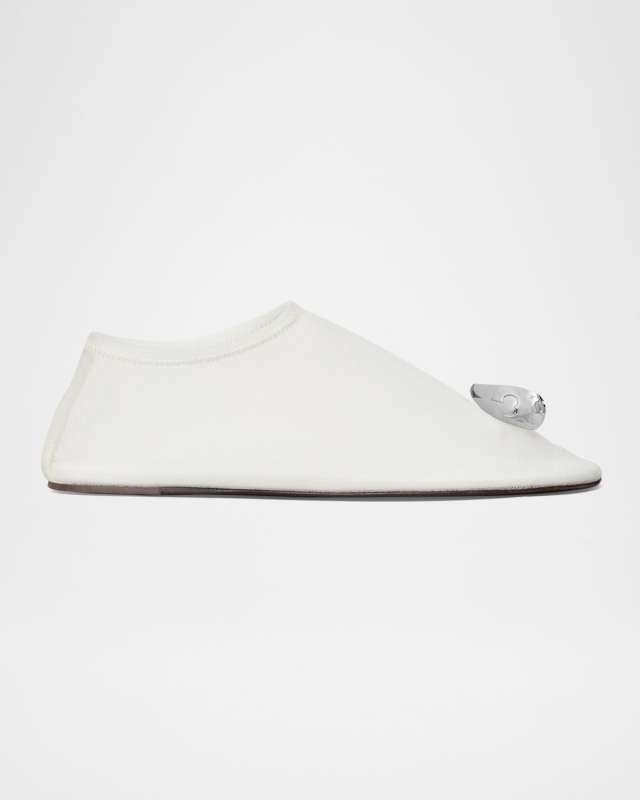 Patos Ornament Mesh Ballerina Flats